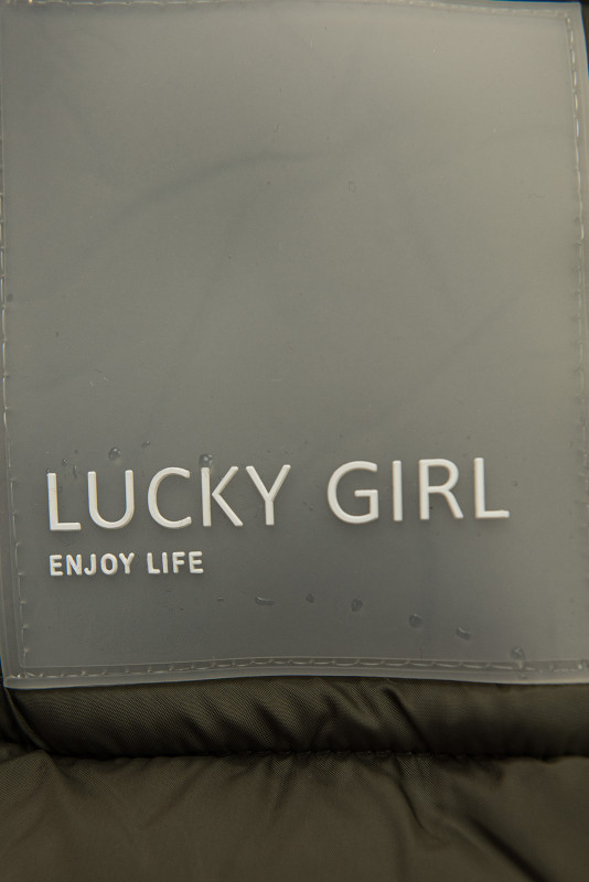 Khaki zimná bunda s predĺženým zadom