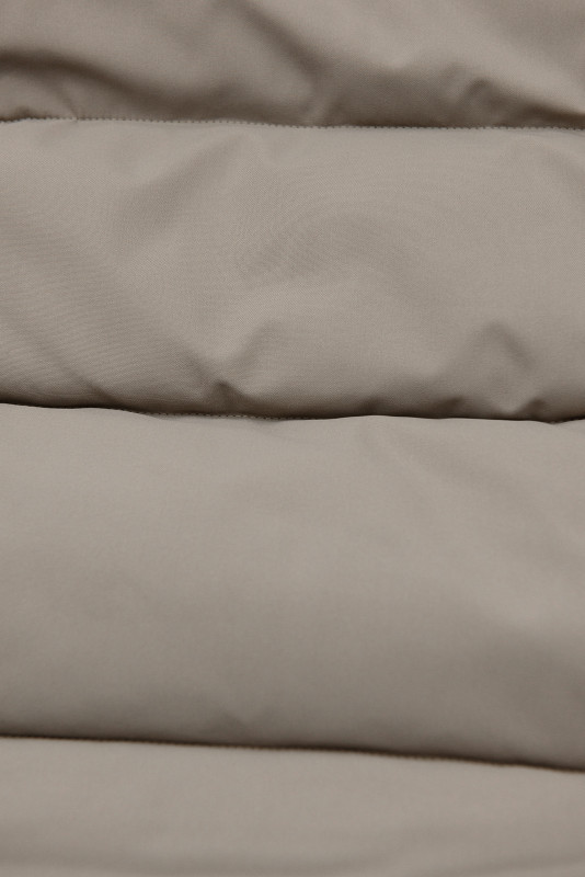 Tmavobéžová teplá zimná bunda DESIGN