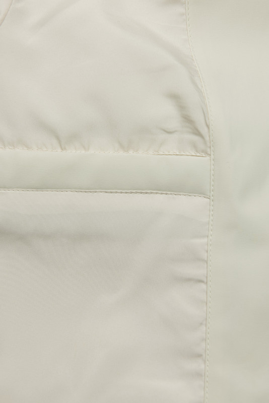 Krémová jarná parka so sťahovaním v páse