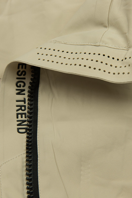 Béžová jarná parka so sťahovaním v páse