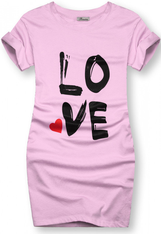 Tunika s potlačou LOVE lila
