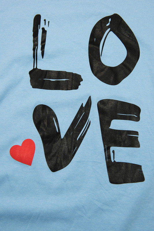Tunika s potlačou LOVE modrá