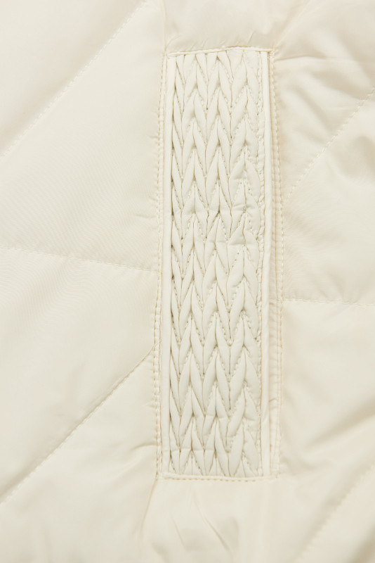 Prechodná bunda s kapucňou krémová