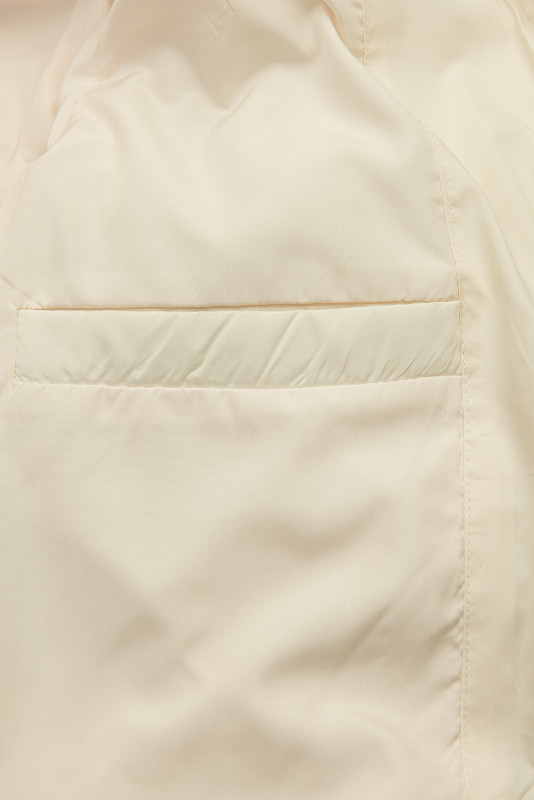 Prechodná bunda s kapucňou krémová