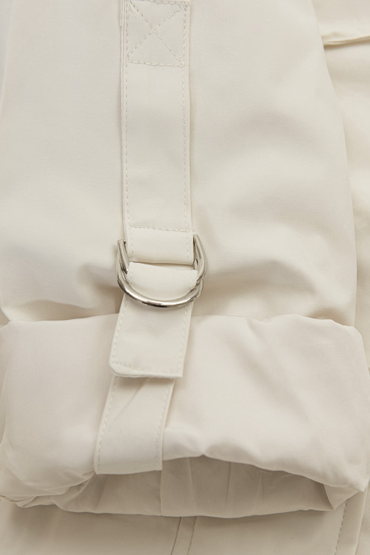 Krémová parka na jar/jeseň