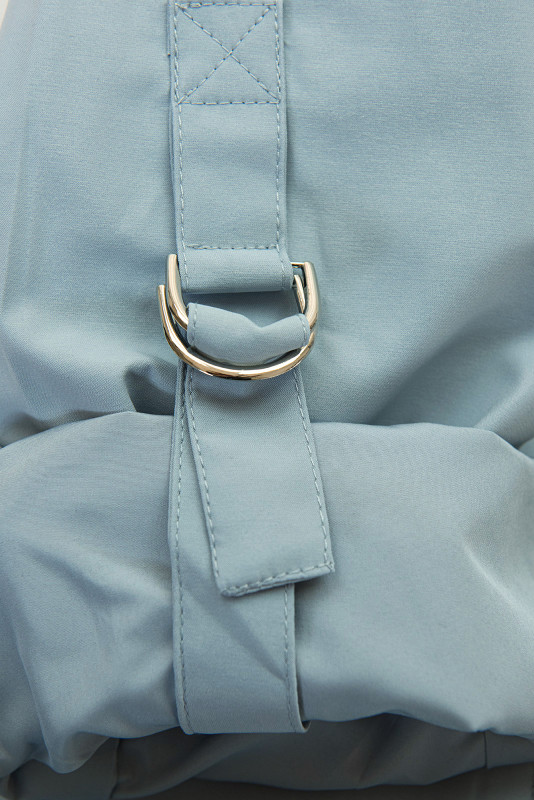 Baby blue jarná parka s odopínateľnou kapucňou