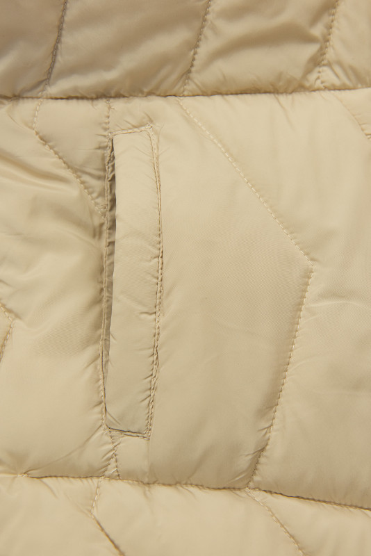 Obojstranná bunda s kapucňou ecru/béžová