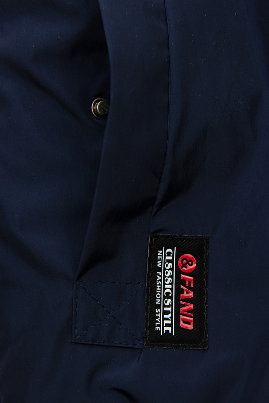 Tmavomodrý predĺžený plášť/parka