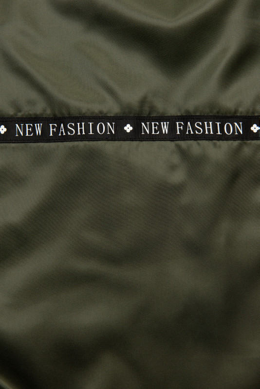 Ľahká prechodná parka FASHION čierna/khaki