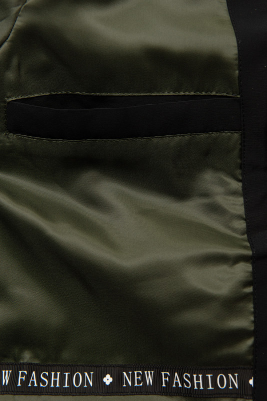 Ľahká prechodná parka FASHION čierna/khaki