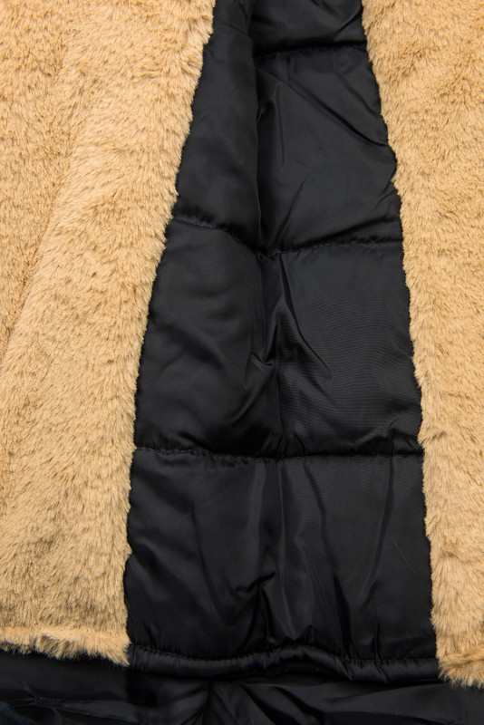 Tmavomodrá parka s odnímateľnou vnútornou podšívkou