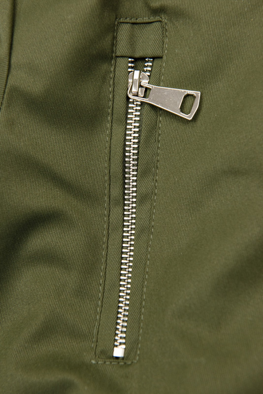 Khaki parka s vyberateľným plyšovým futrom