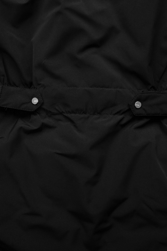 Predĺžená parka s kožušinou čierna/biela
