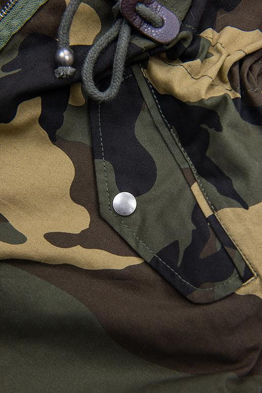 Army parka s kožušinovým lemom