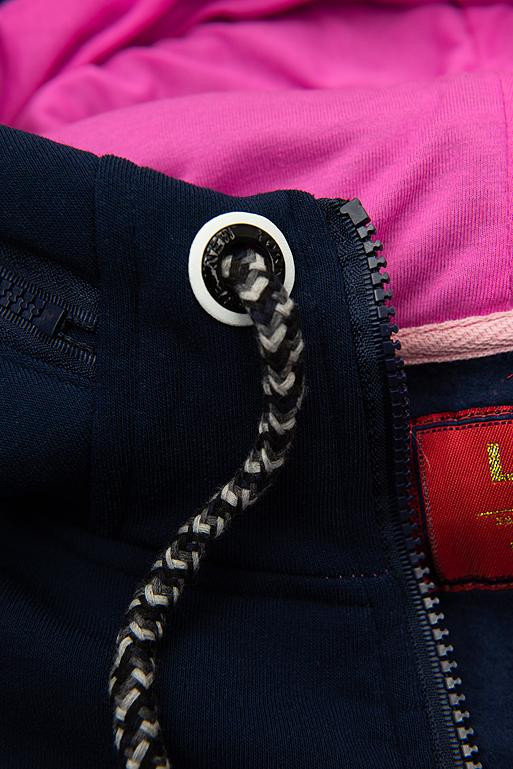 Tmavomodrá tepláková súprava s kontrastnou kapucňou