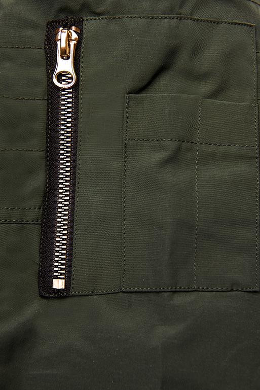 Khaki-čierna obojstranná parka