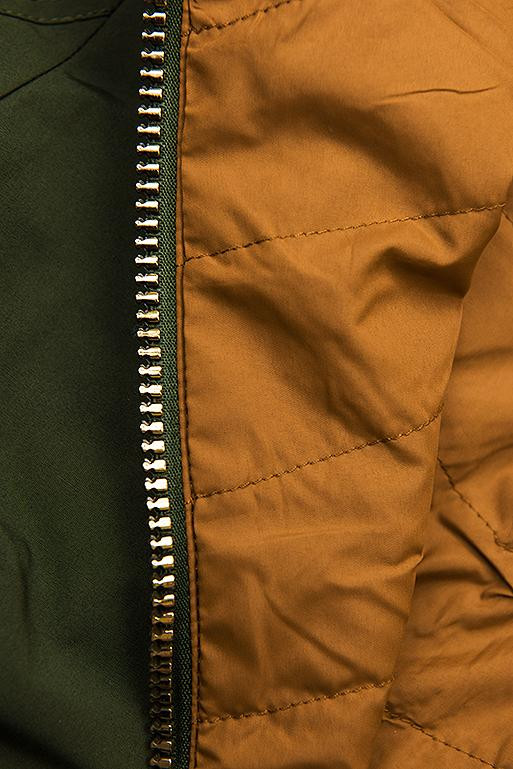 Khaki-mustard obojstranná parka