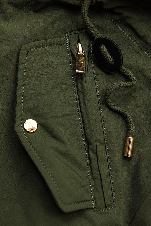 Khaki-mustard obojstranná parka