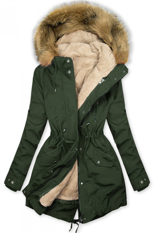 Army zelená parka na obdobie jeseň/zima