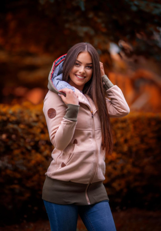 Predĺžená mikina s kapucňou tmavomodrá/sivá