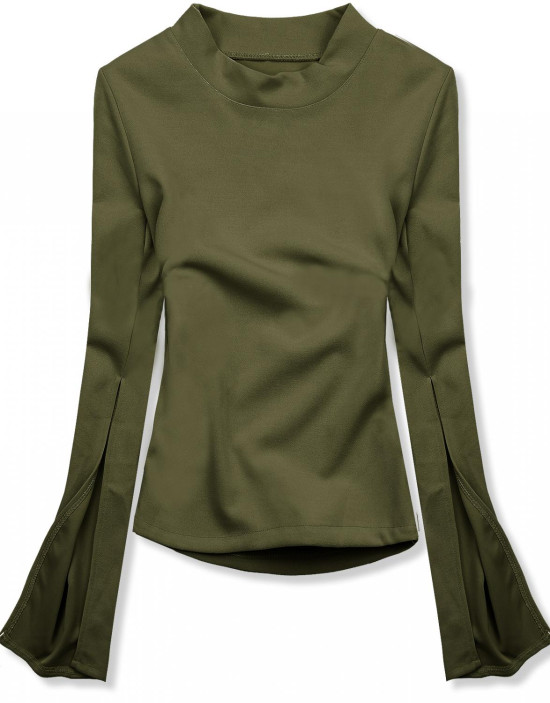 Khaki top s dlhými rukávmi