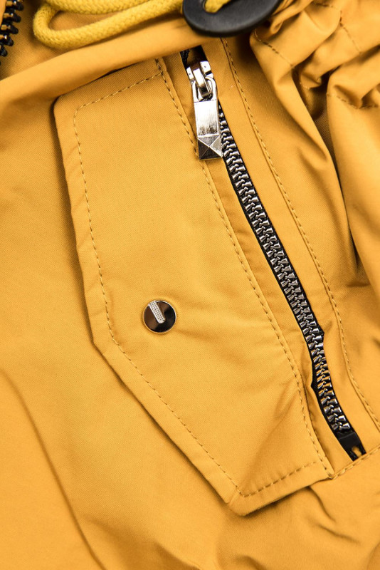 Žltá obojstranná army parka