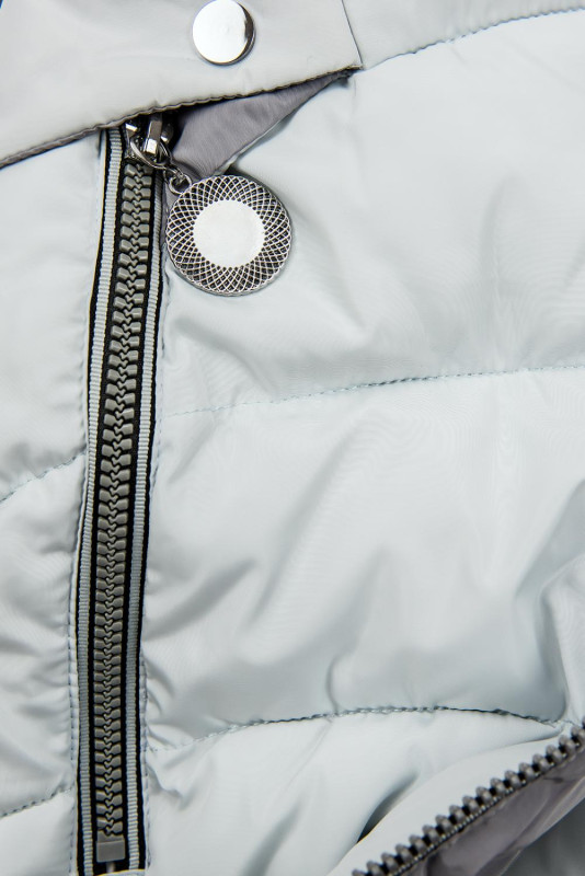 Baby blue predĺžená bunda s kapucňou