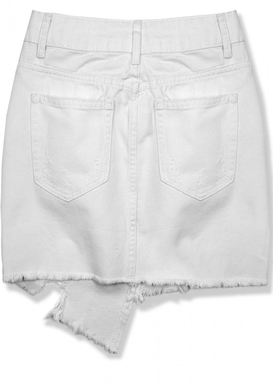 Biela jeans sukňa