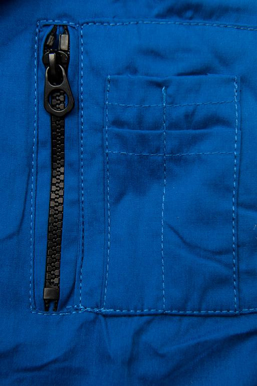 Modro-čierna obojstranná krátka parka