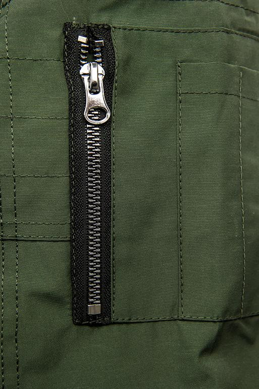 Obojstranná jarná parka khaki/čierna