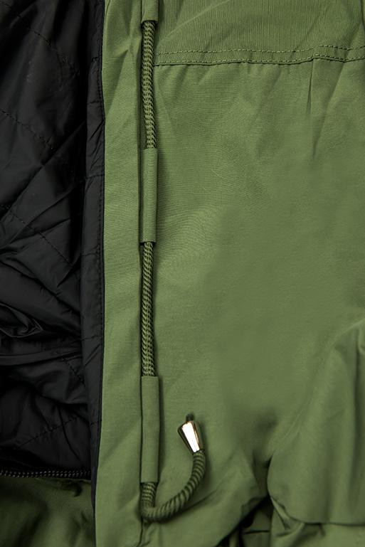 Jarná obojstranná parka, khaki-čierna