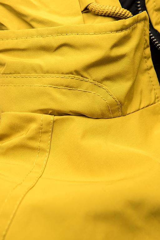 Jarná obojstranná parka, žltá-čierna