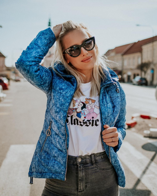 Svetlosivá melírovaná jarná bunda