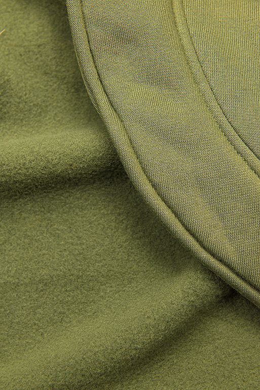 Khaki mikina v asymetrickom strihu