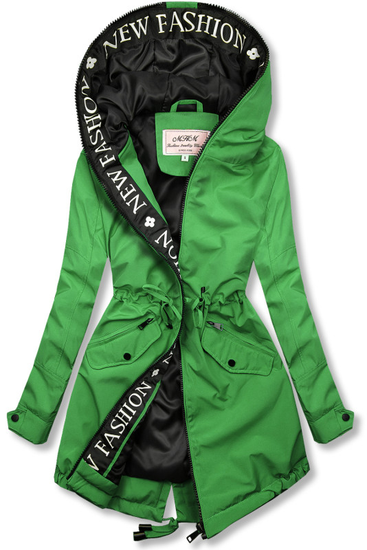Ľahká prechodná parka FASHION zelená