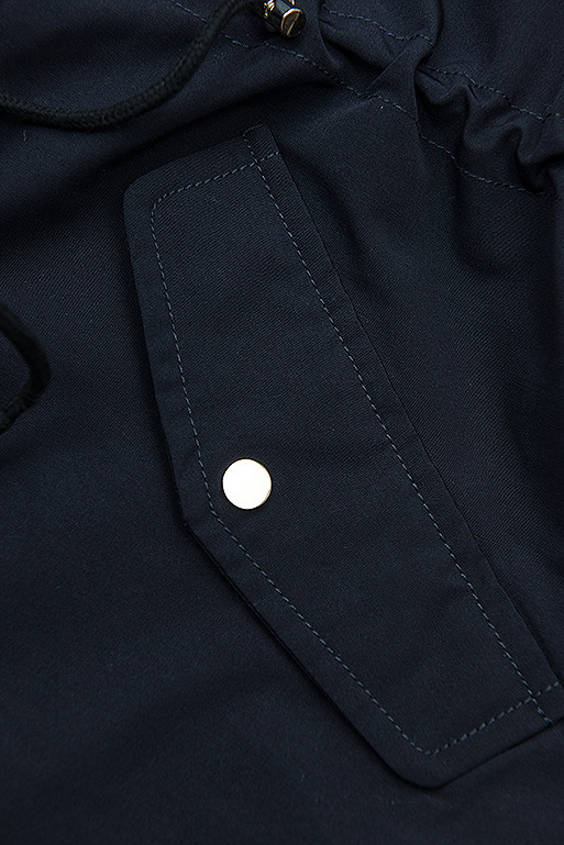 Parka s odopínateľnou kapucňou tmavomodrá/modrá