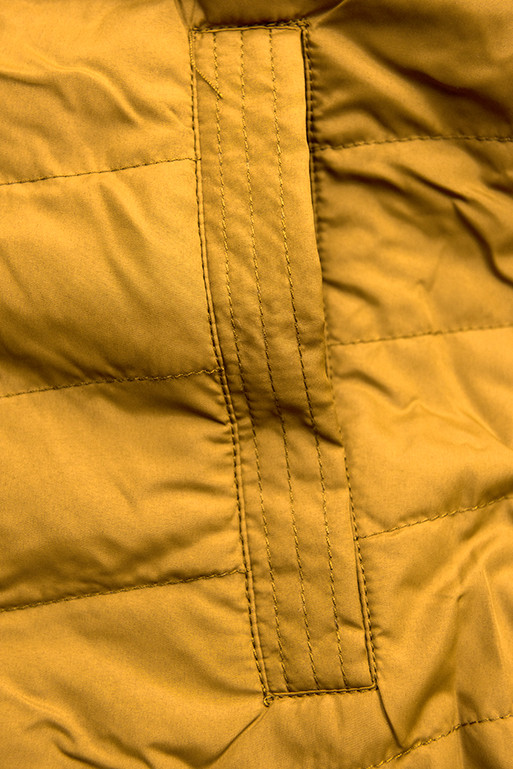 Parka s odopínateľnou kapucňou khaki/žltá