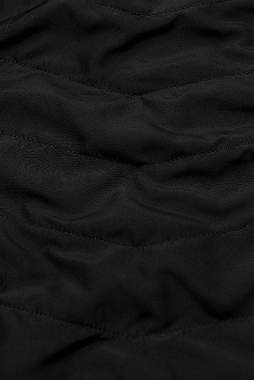 Parka s odopínateľnou kapucňou žltá/čierna