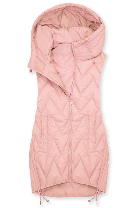 Svetloružová predĺžená vesta