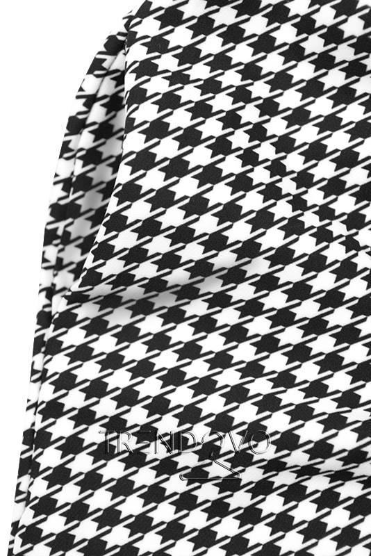 Čierno-biele šaty so vzorom pepito