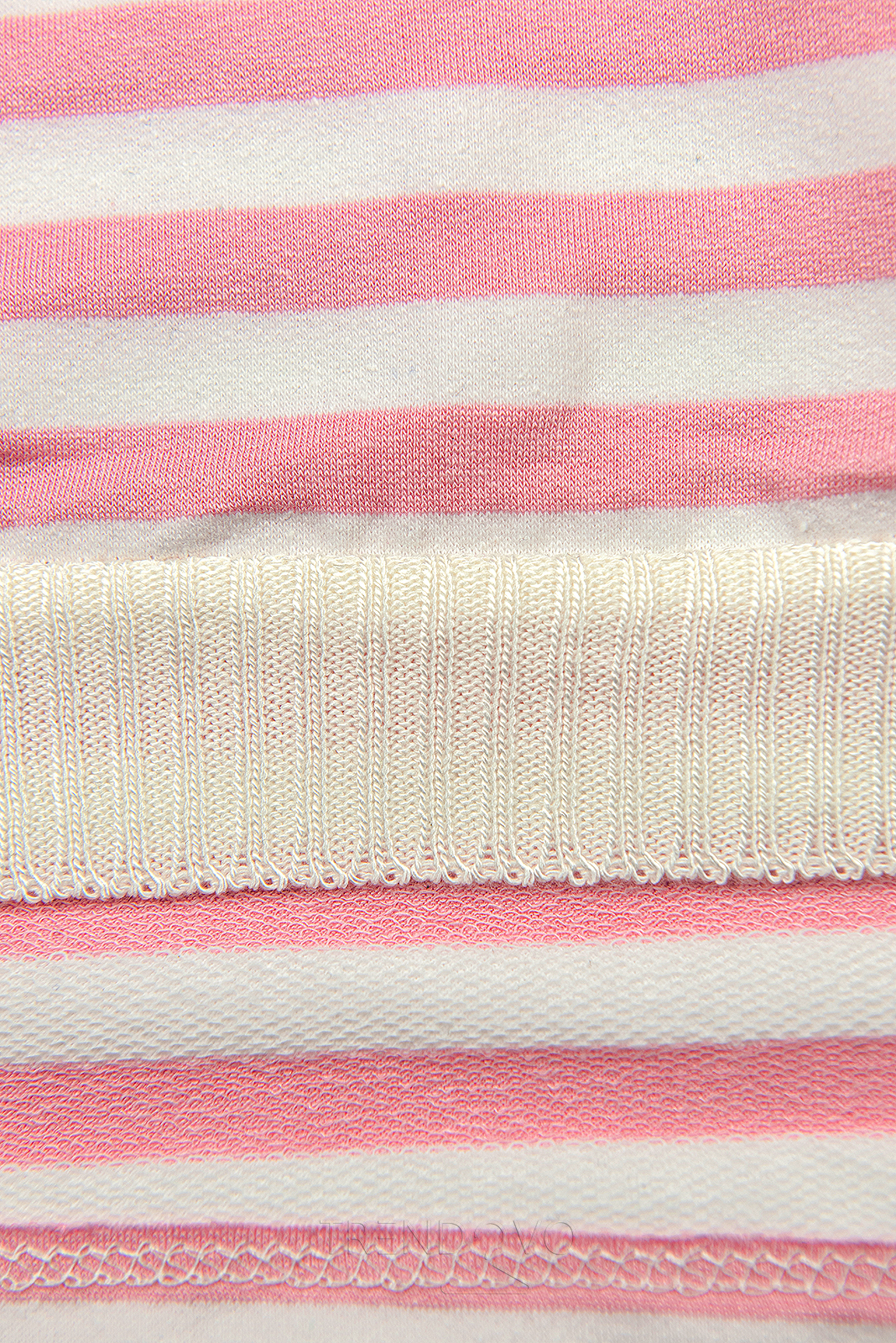 Pruhované tričko ružová/biela