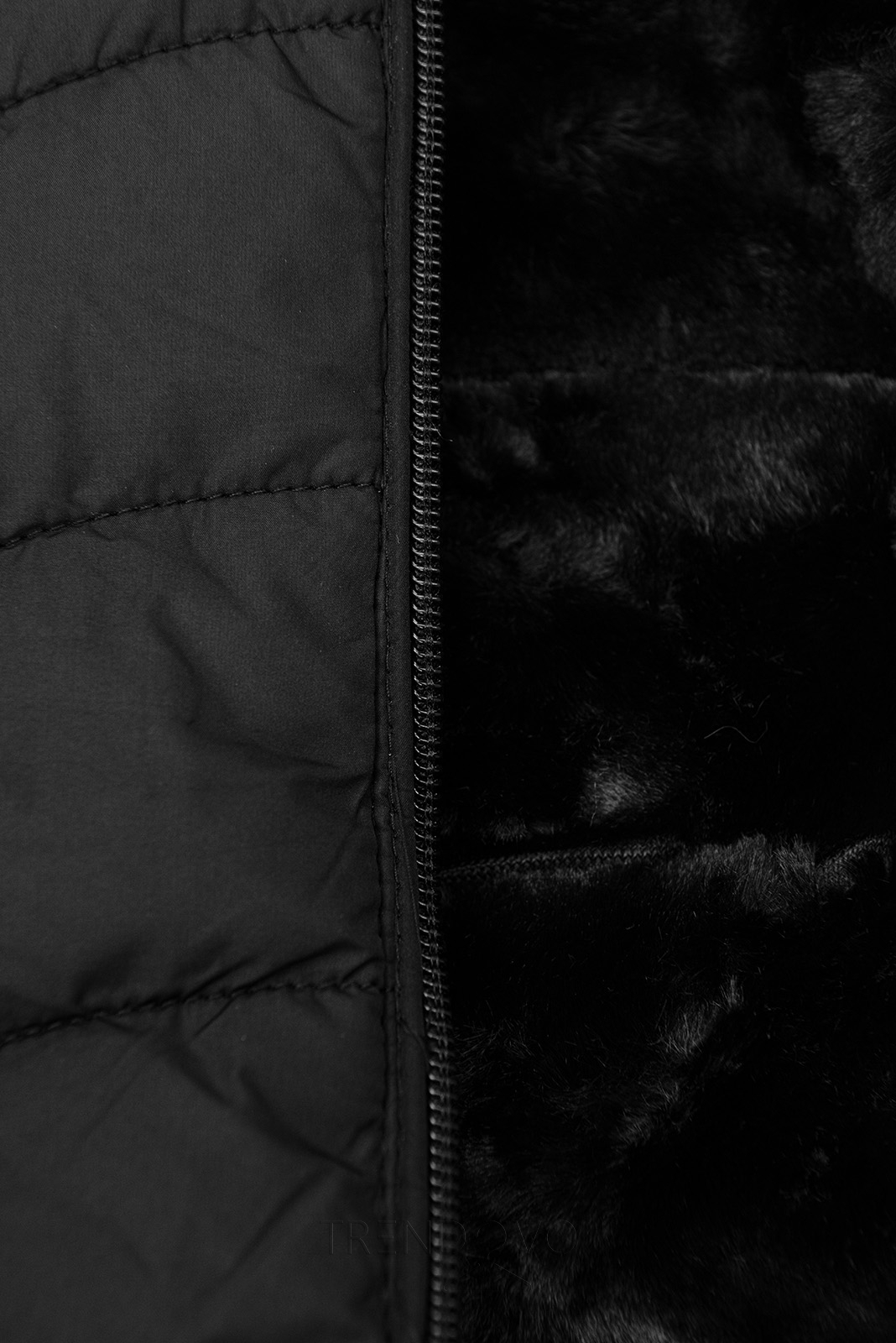 Obojstranná zateplená bunda čierna