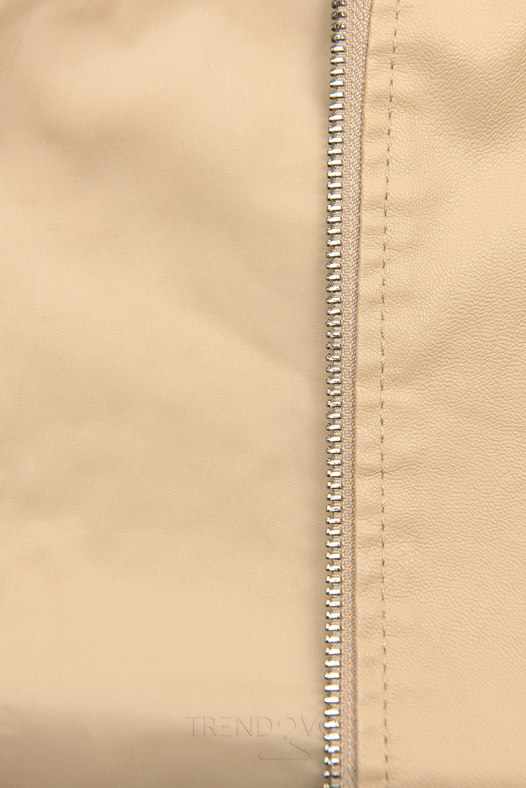 Béžová basic koženková bunda