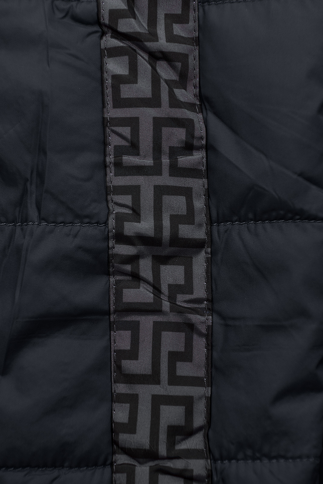 Tmavomodrá/sivá obojstranná bunda s výplňou