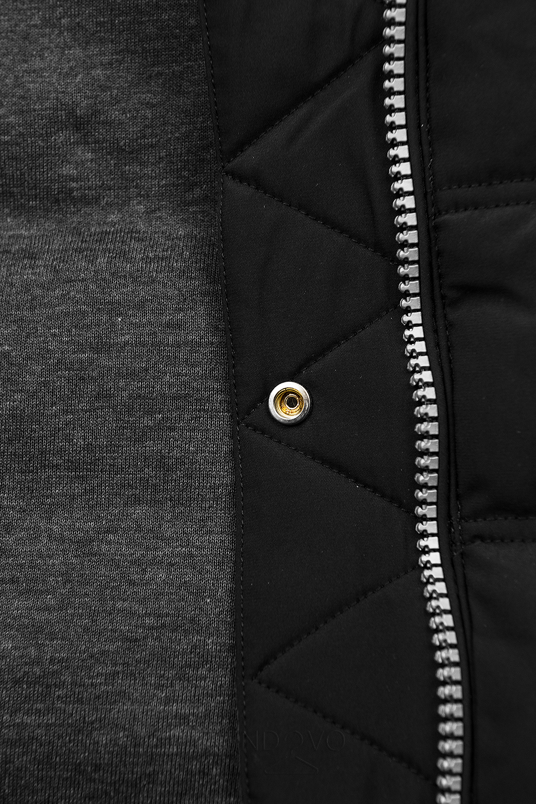 Čierna/sivá obojstranná bunda v športovom štýle