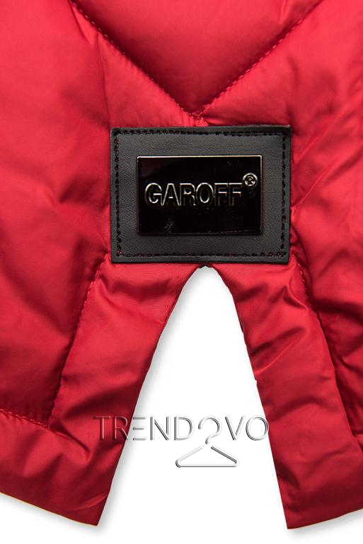 Červená prešívaná bunda na jeseň/zimu