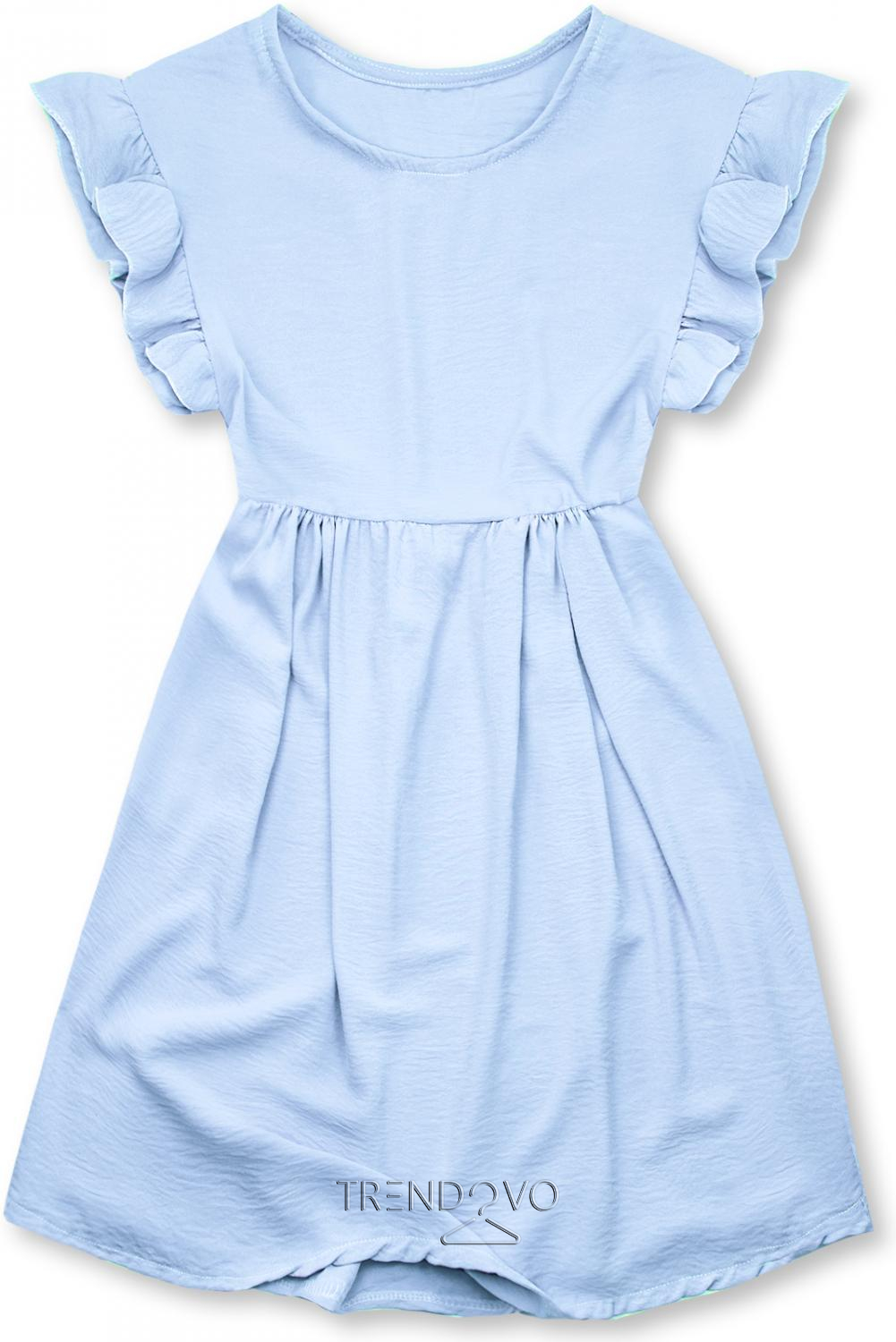 Baby blue letné šaty z viskózy