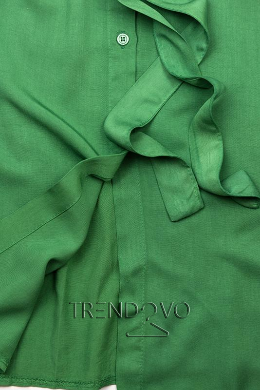 Zelené košeľové šaty