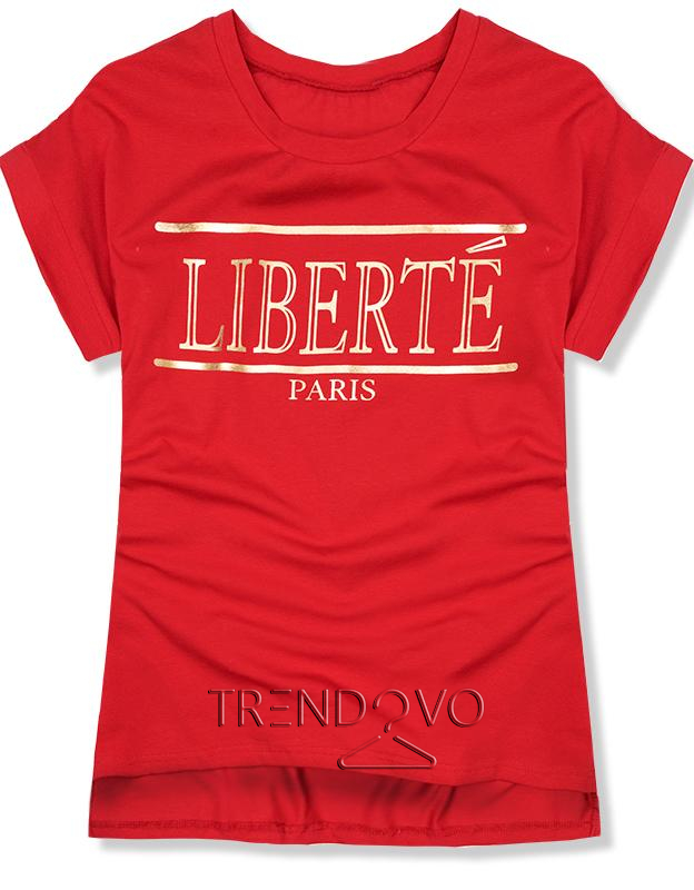 Červené tričko Liberté Paris