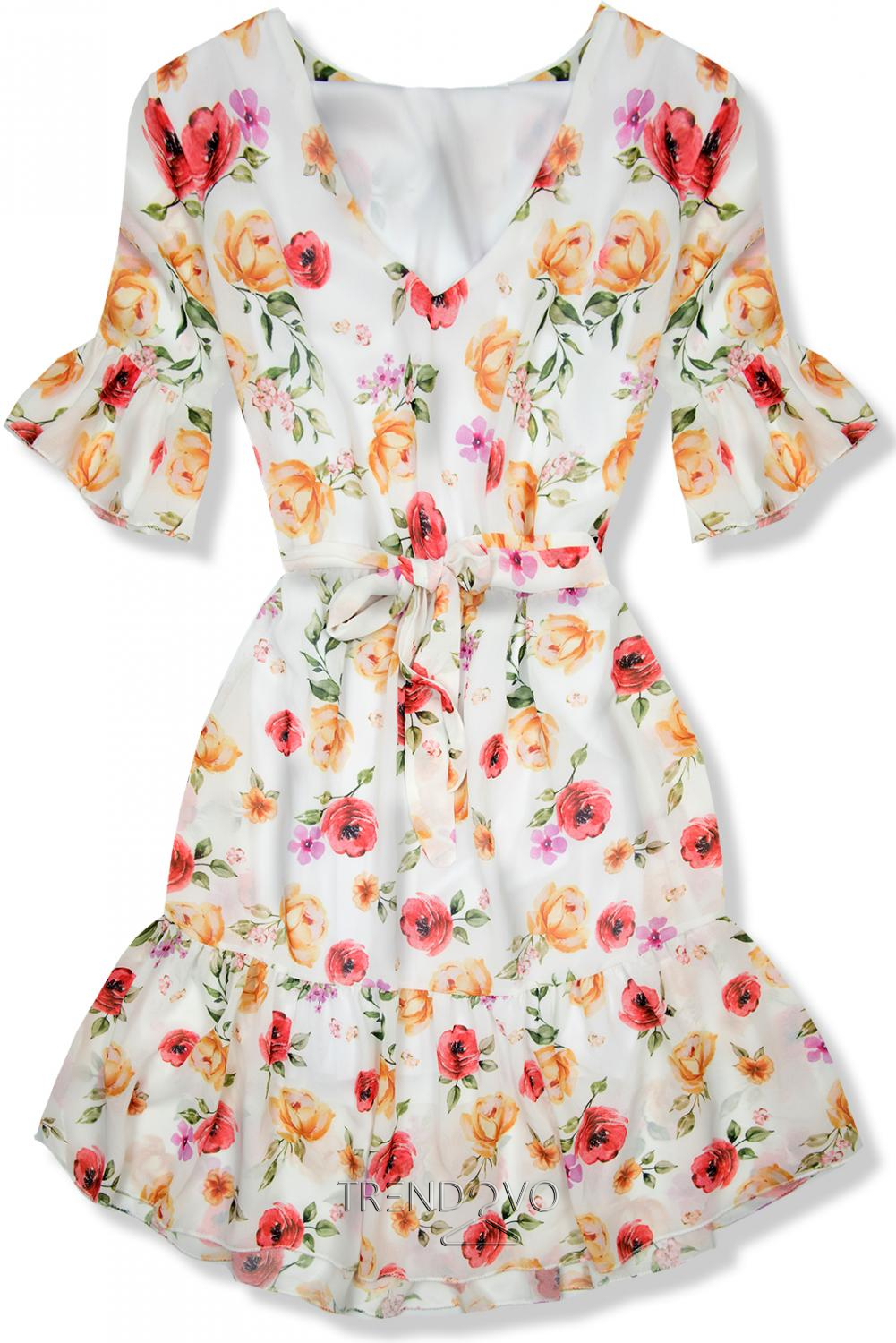 Kvetinové šaty s volánmi Emma